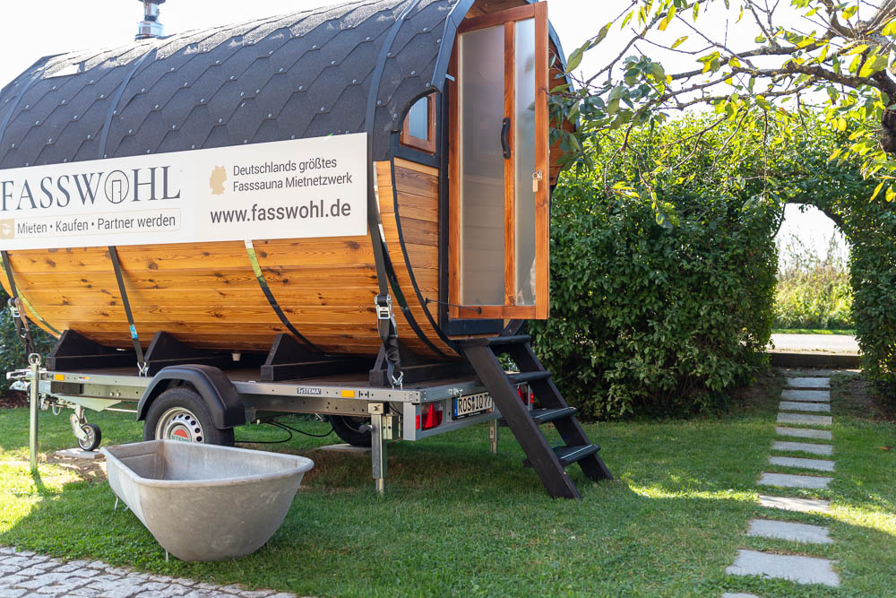 Mobiles Saunafass Fasssauna mieten